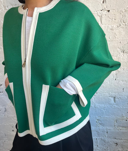 Essenitel Antwerp Jani Cardigan in Extra Green