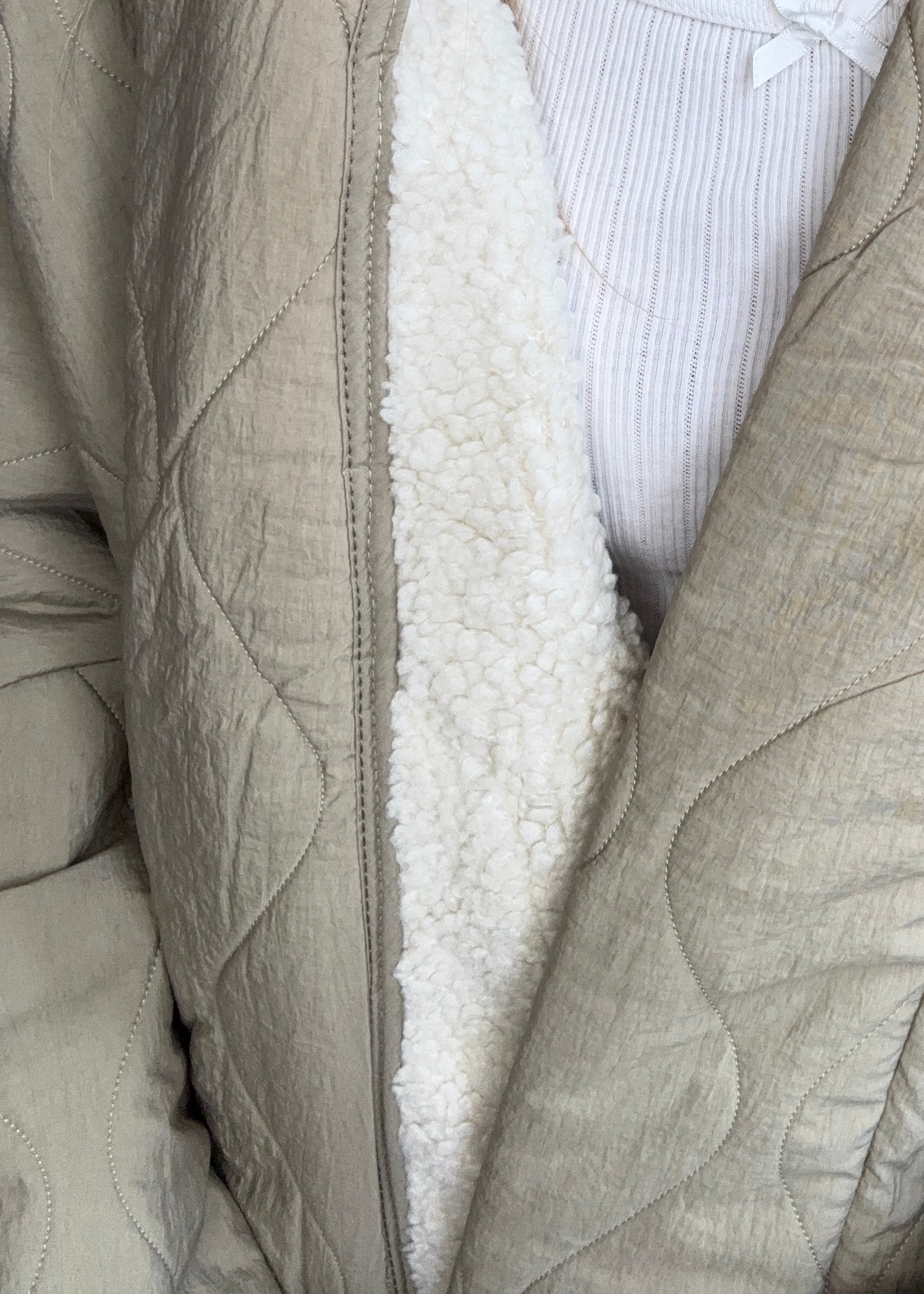 Aokyanos Chicago Sherpa Jacket in Beige
