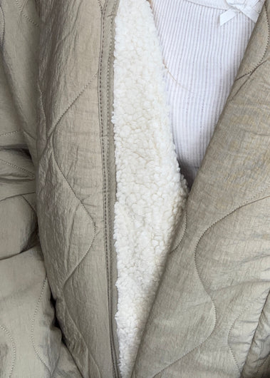 Aokyanos Chicago Sherpa Jacket in Beige
