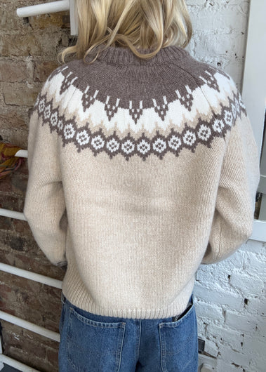 Rag & Bone Beth Fair Isle Knit in Beige