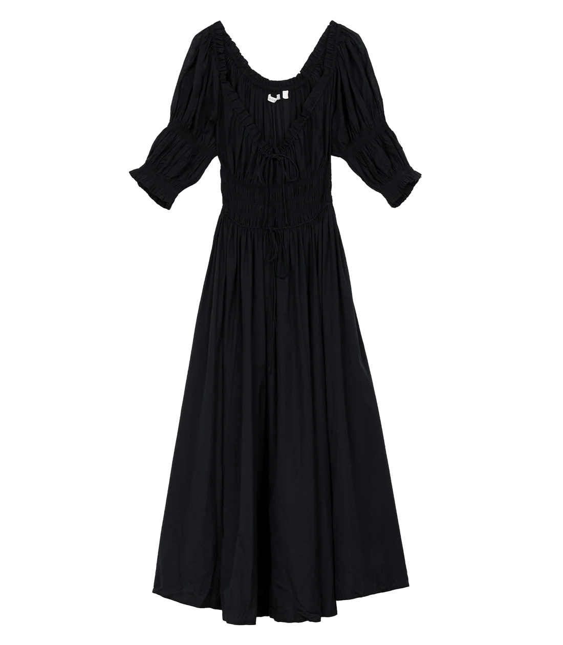 DÔEN Ischia Poplin Dress in Black
