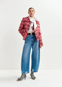 You added <b><u>Essentiel Antwerp Iskra Fringed Jacket in Santa Claus</u></b> to your cart.