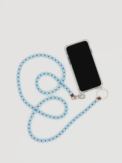 Ina Seifart Phone Necklace - Pastel Blue, Mocca