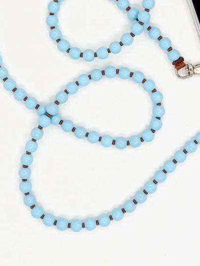 Ina Seifart Phone Necklace - Pastel Blue, Mocca