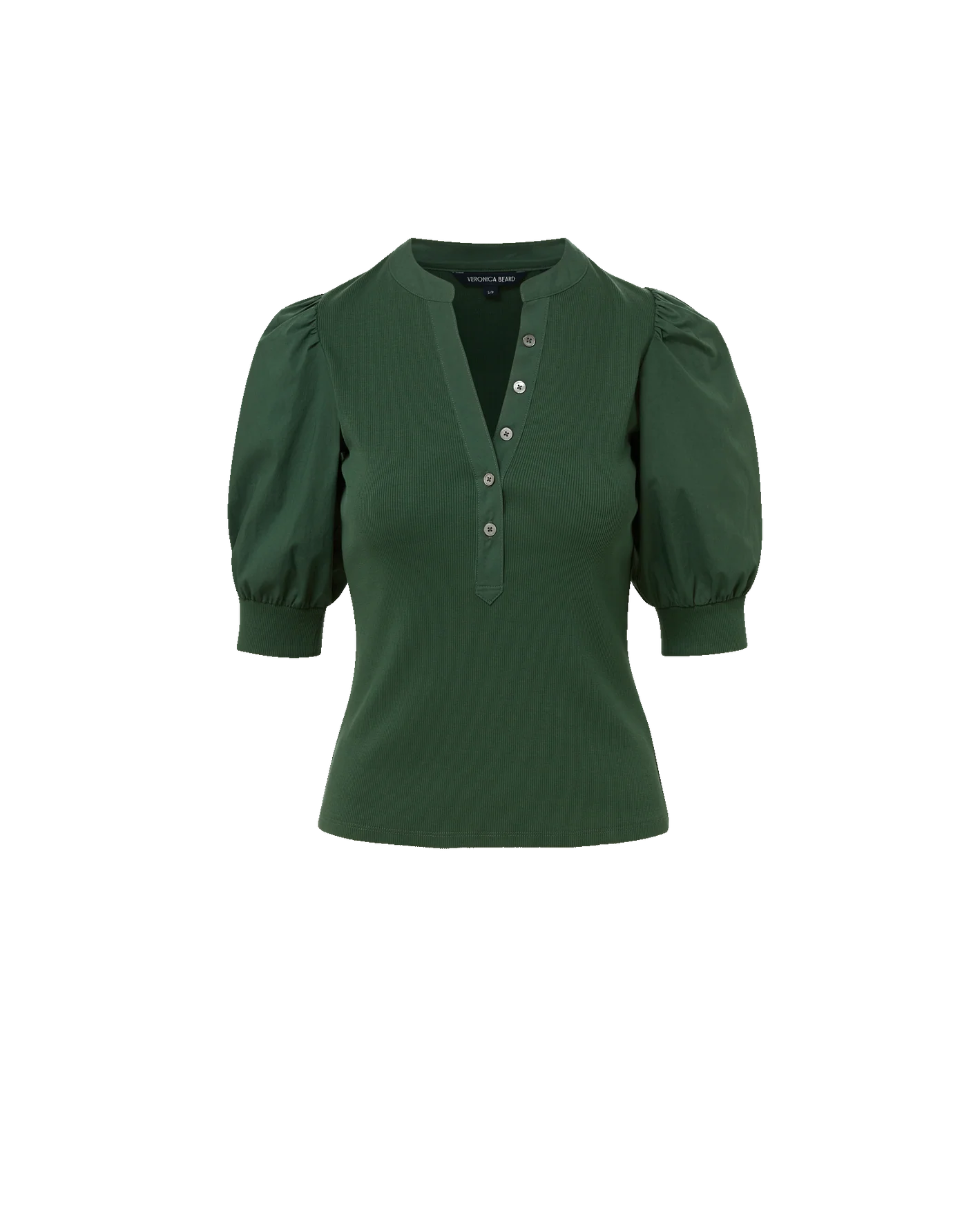 Veronica Beard Coralee Top in Dk Hunter Green