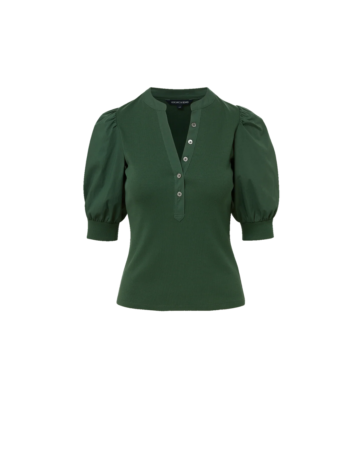 Veronica Beard Coralee Top in Dk Hunter Green