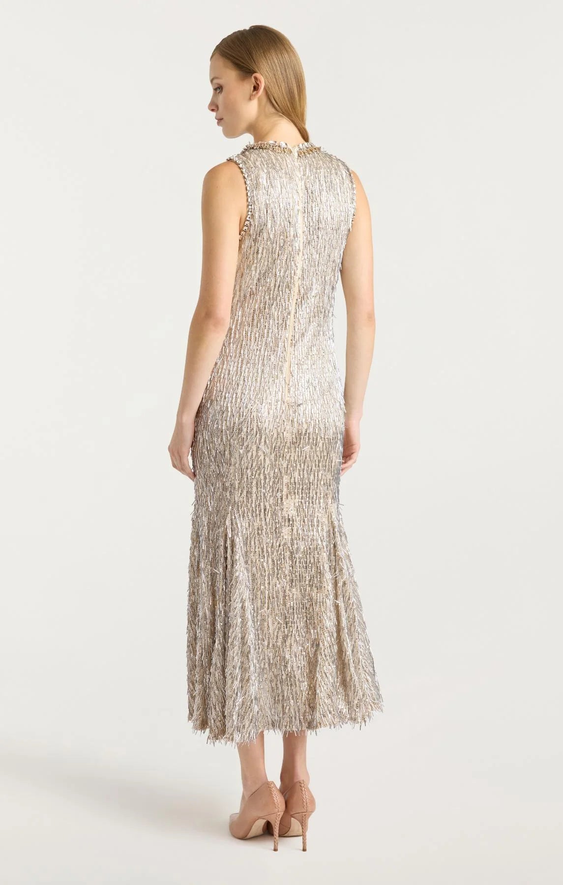 Cinq à Sept Izara Dress in Silver