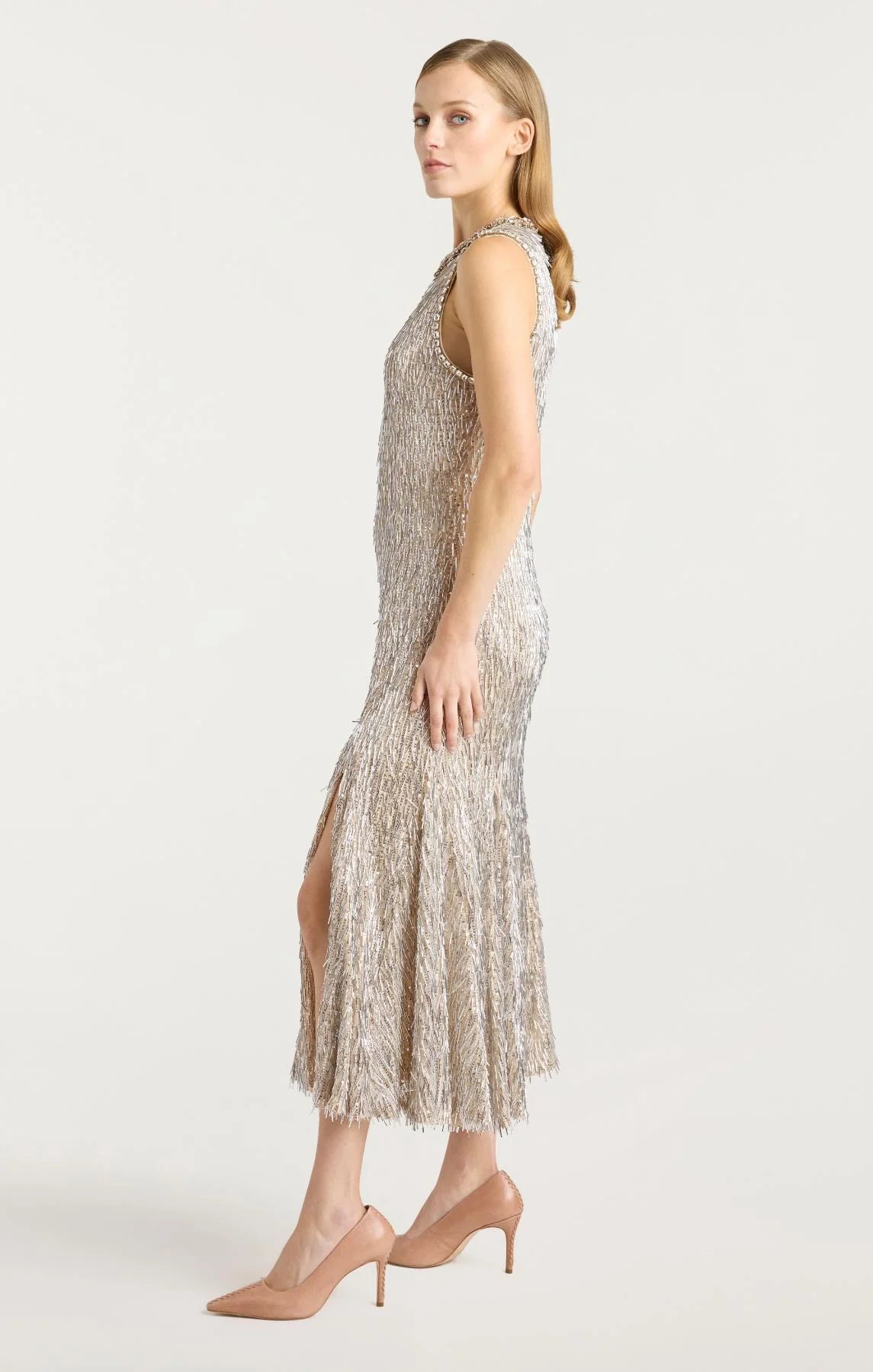 Cinq à Sept Izara Dress in Silver