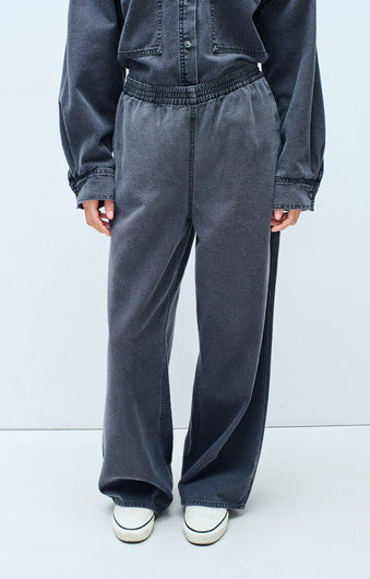 American Vintage Jazy Pull On Denim Pants in Black