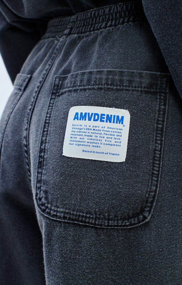 American Vintage Jazy Pull On Denim Pants in Black