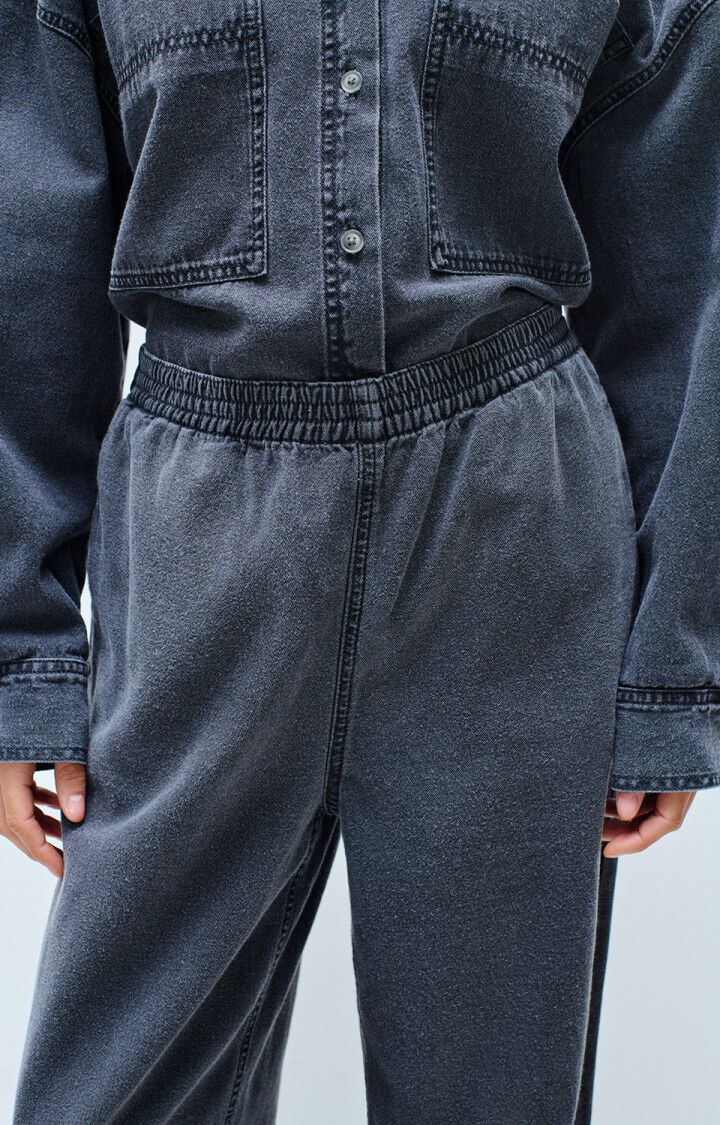 American Vintage Jazy Pull On Denim Pants in Black