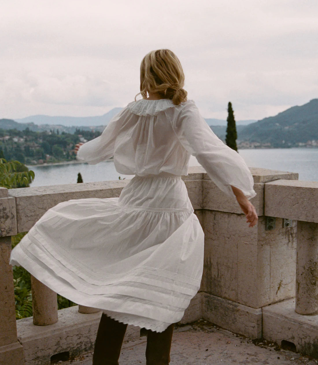 DÔEN Sebastian Skirt in Powder