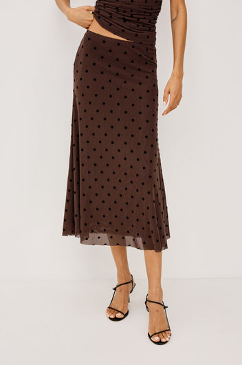 Rails - Jordan Skirt - Chocolate Polka Dot