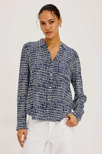 Rails Josephine Shirt - Navy Pebbled