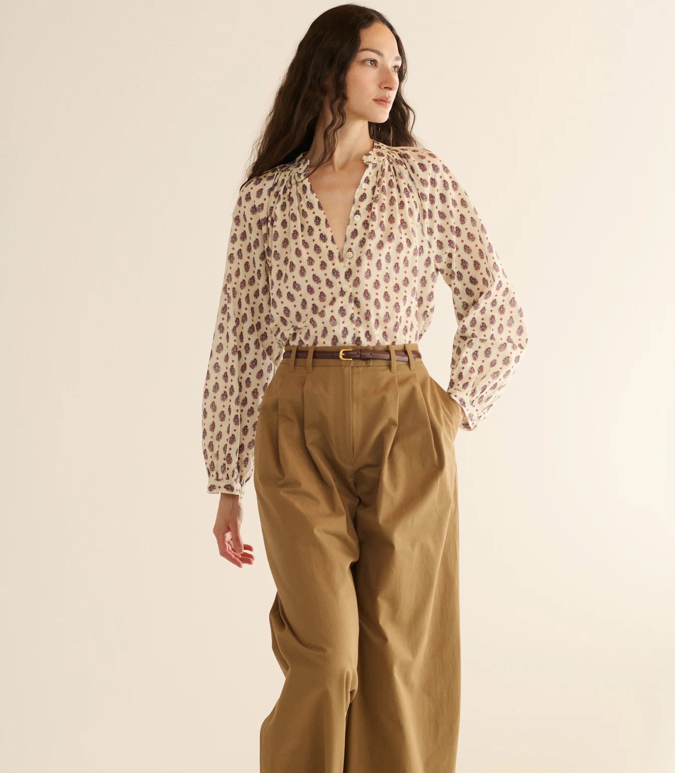DÔEN Julienne Top in Provencal Paisley
