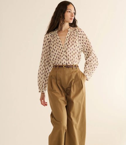 DÔEN Julienne Top in Provencal Paisley
