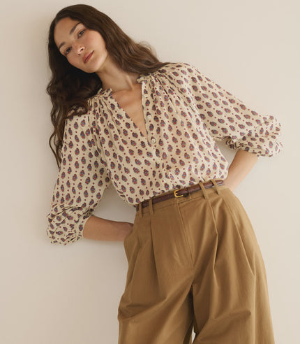 DÔEN Julienne Top in Provencal Paisley