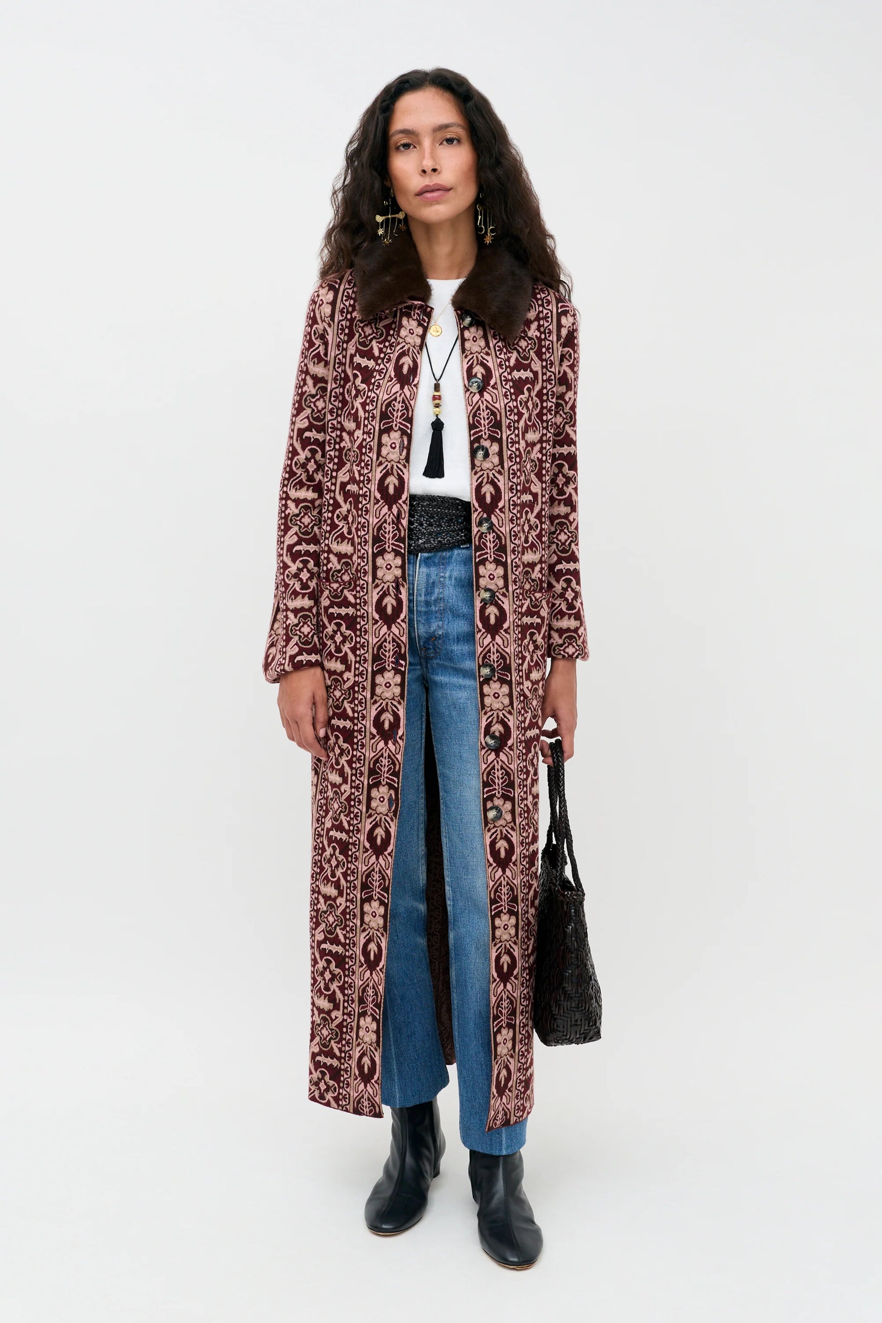 RIXO Jacoba Long Cardigan - Tapestry Bloom Multi