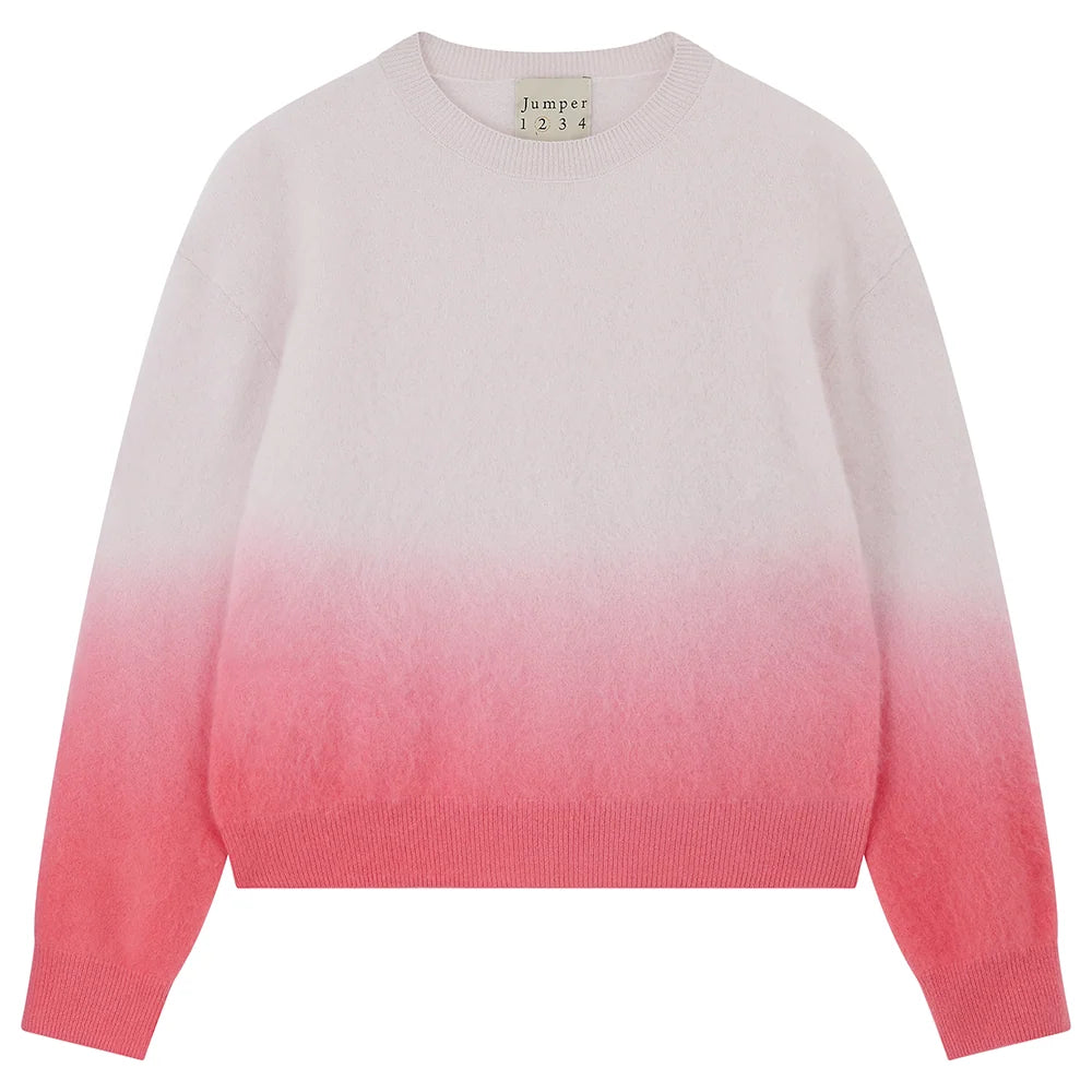 Jumper 1234 Dip Dye Brushed Crew - Oyster, GossipGirl