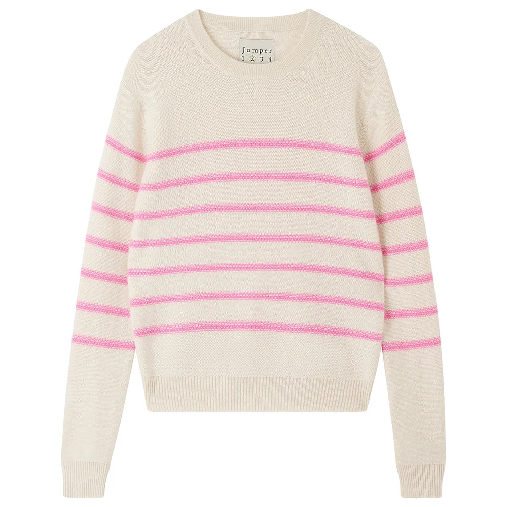 Jumper 1234 Reverse Stripe Crew - Jasmine, Azalea