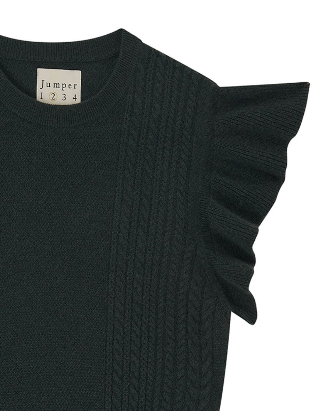 Jumper 1234 Ruffle Cable T - Shirt - Breen