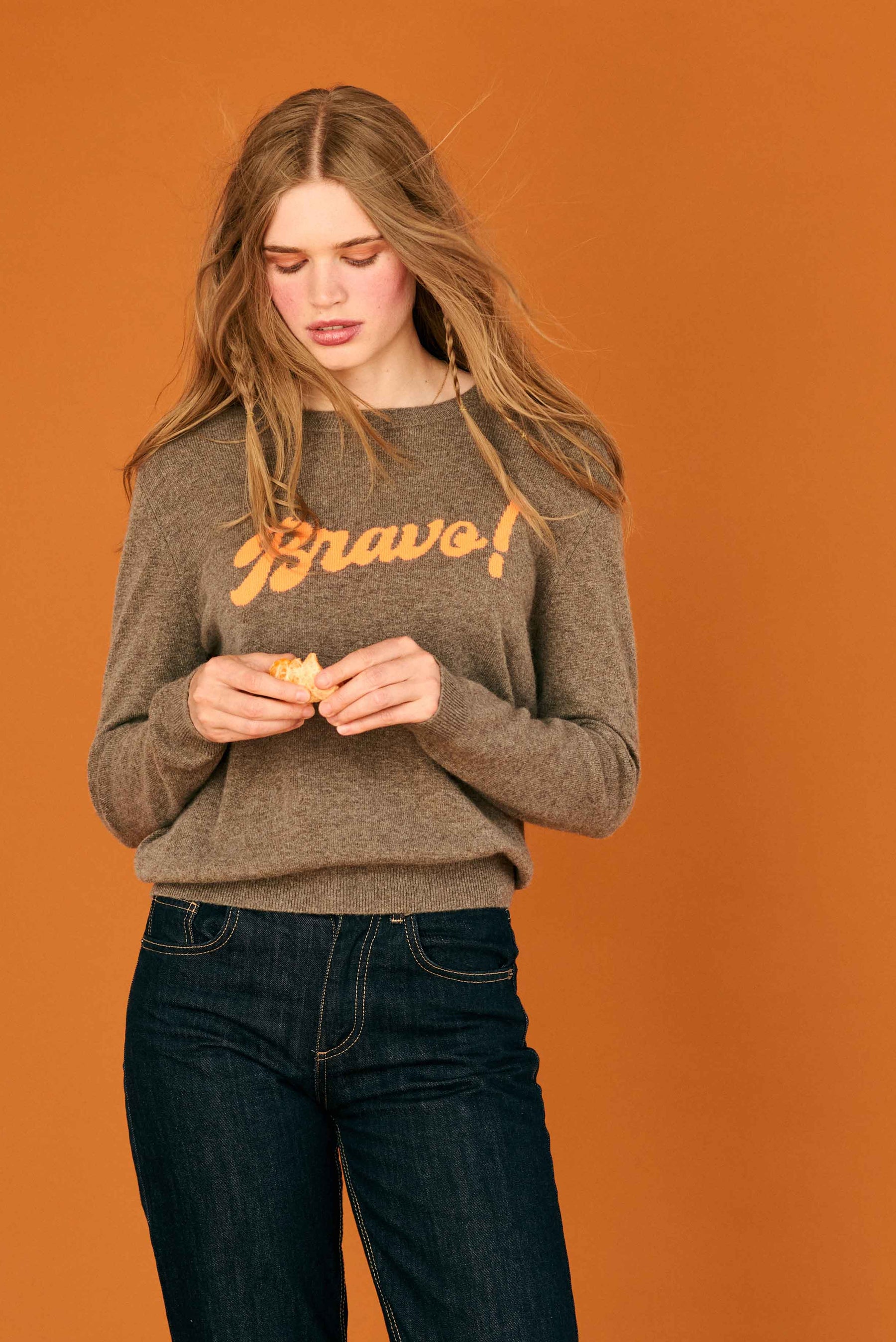 Jumper 1234 Bravo Crew - St Kilda, Sunshine Orange