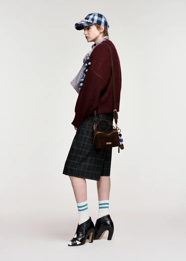 Essentiel Antwerp Kostar Embroidered Pullover - Spilled Merlot