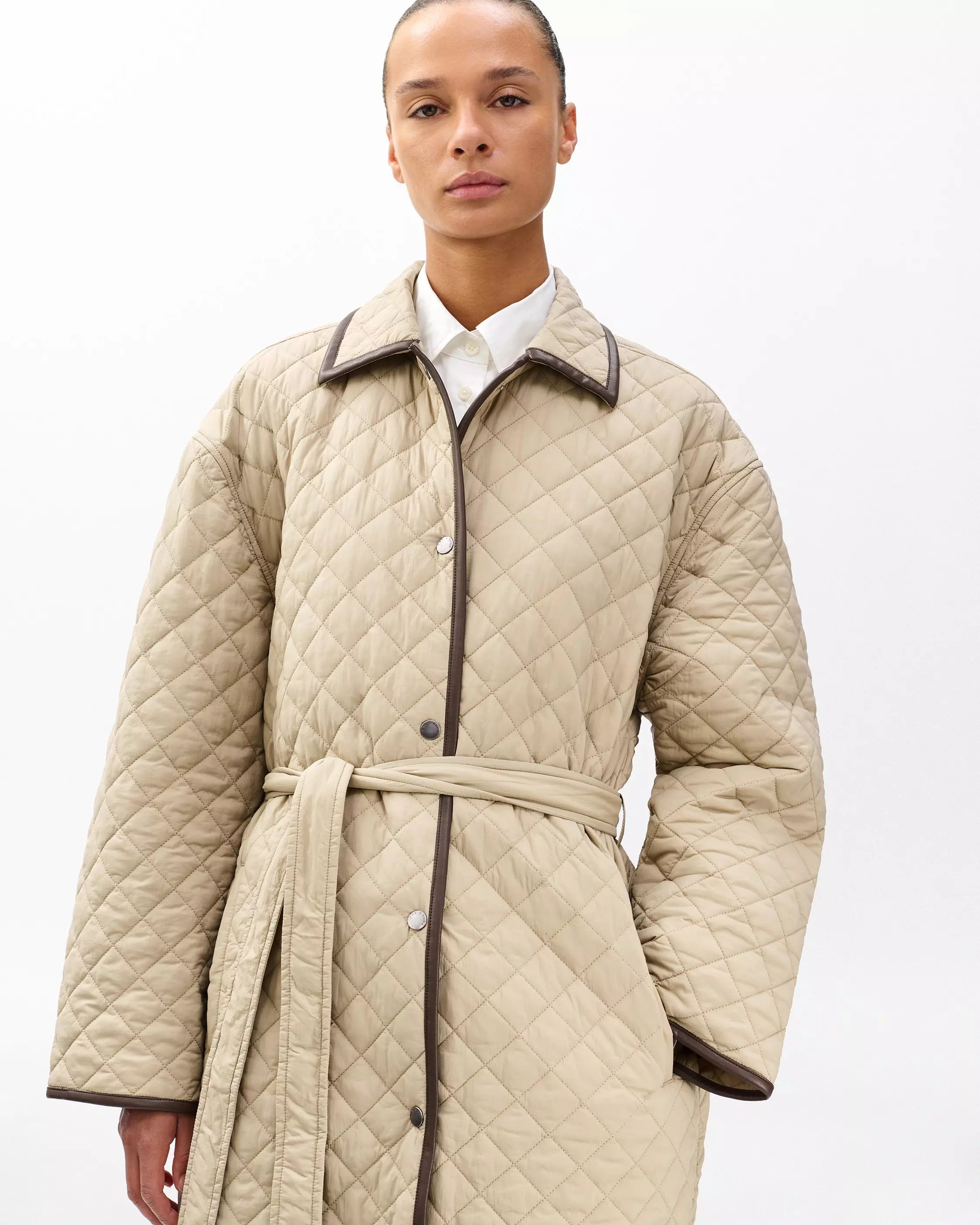 Rag & Bone Kelly Quilted Jacket in Tan