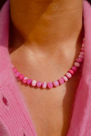 Bon Bon Malibu Pink Opal Necklace