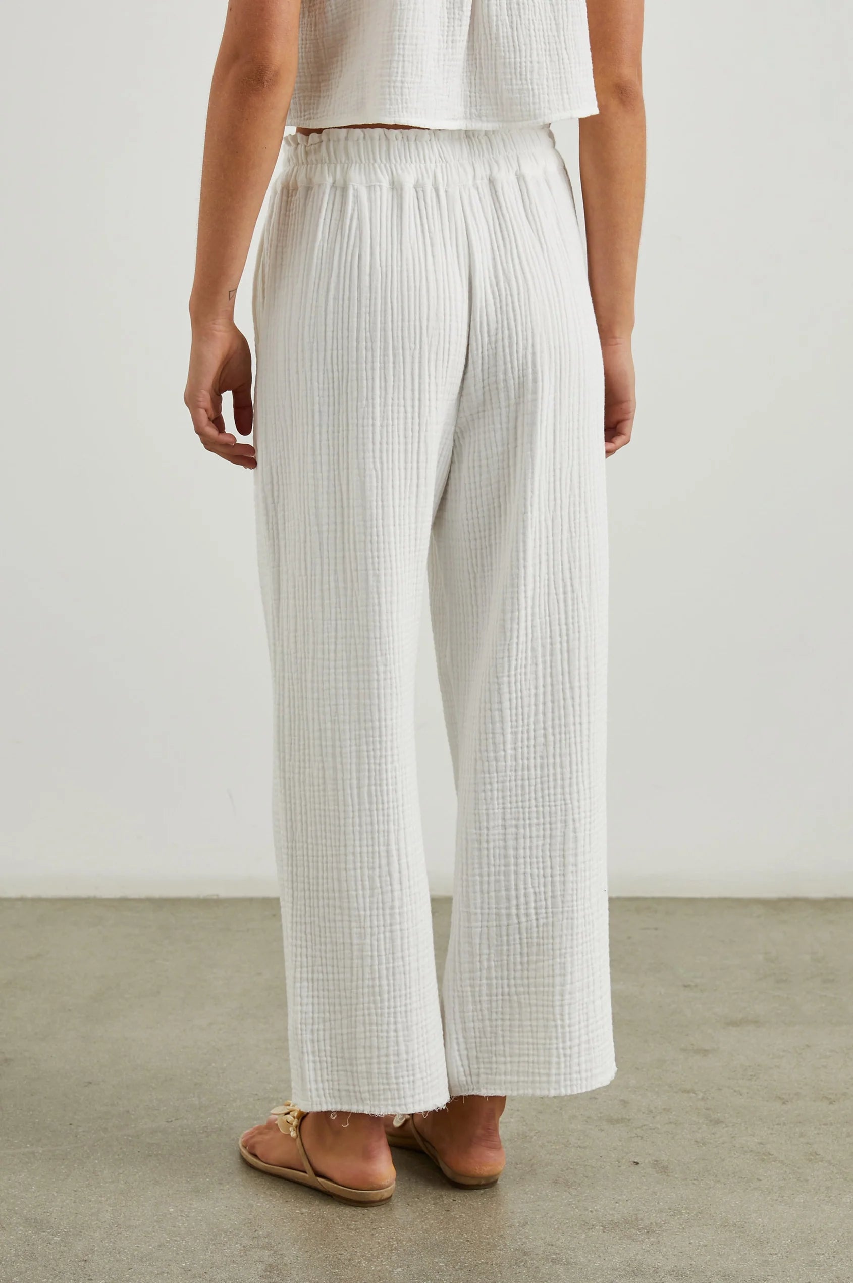 RAILS Leon Crop Trousers in White