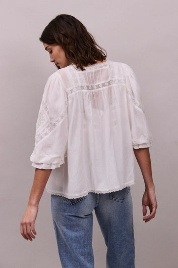 Faune Lulu Bed Jacket in White