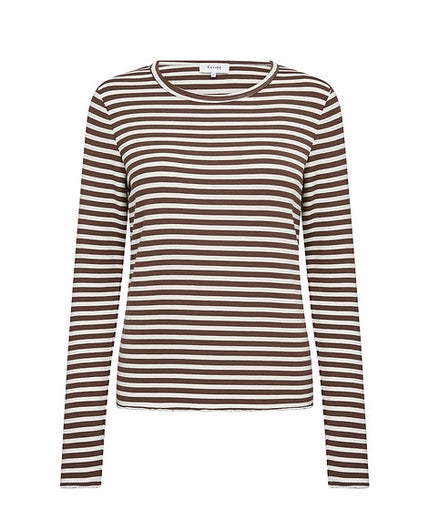 Levete Room Ika Stripe Top - Brown