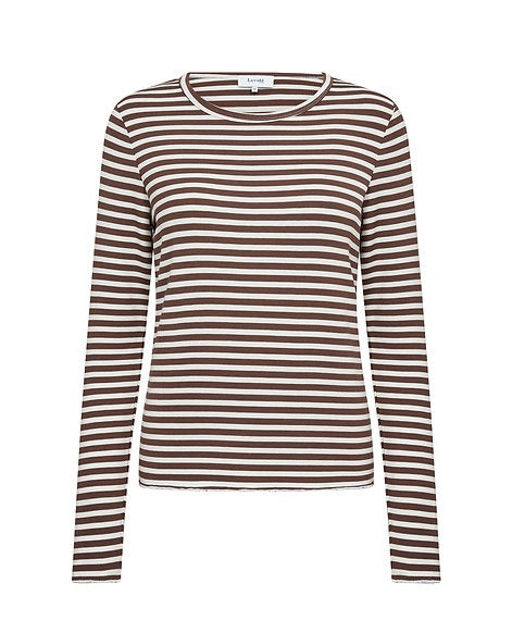 Levete Room Ika Stripe Top - Brown