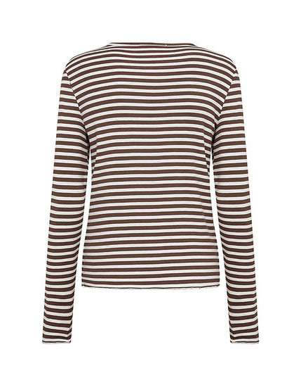 Levete Room Ika Stripe Top - Brown