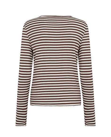 Levete Room Ika Stripe Top - Brown