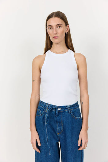 Levete Room Numbia Rib Tank - White