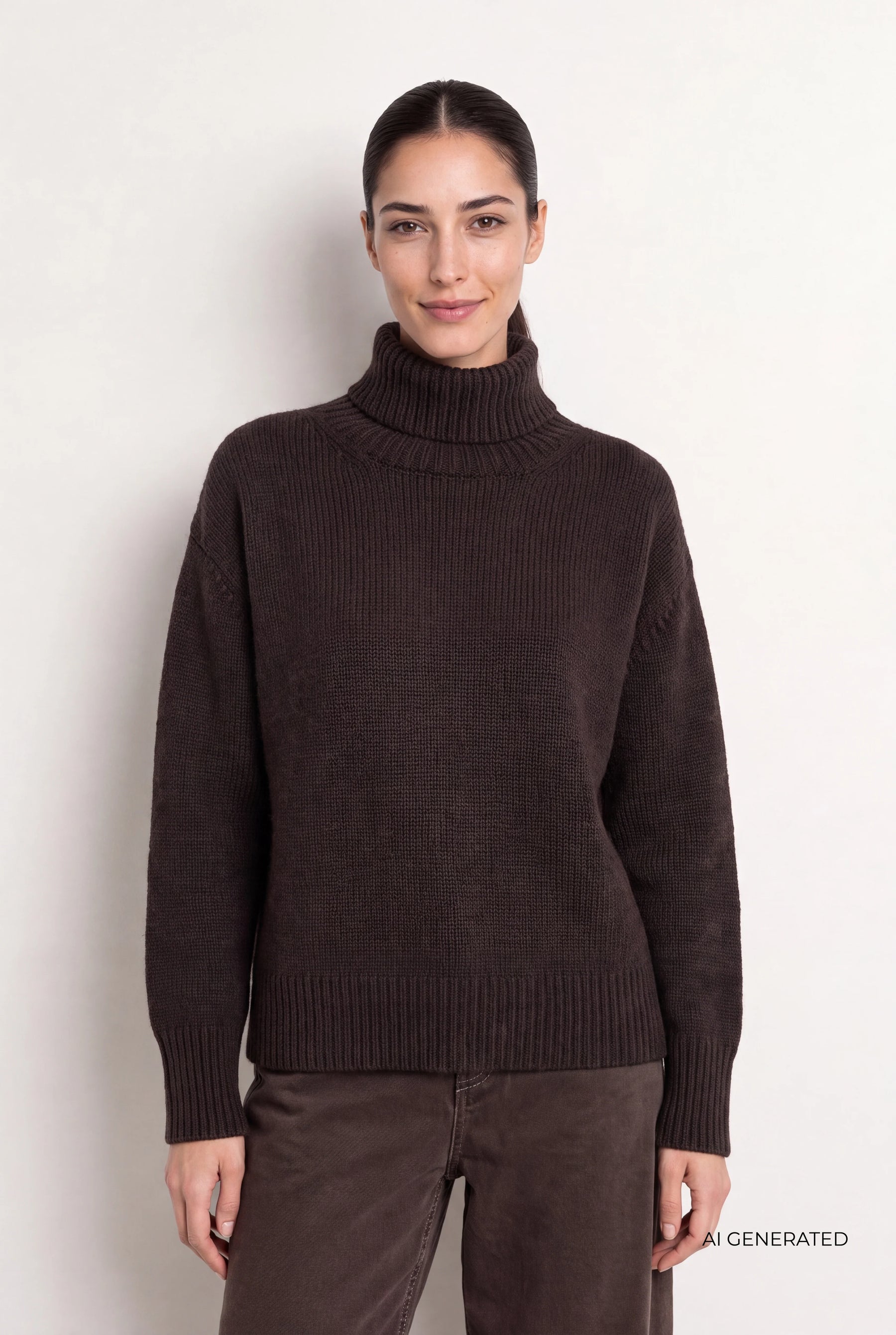Levete Room Perle Roll Knit - Dark Brown