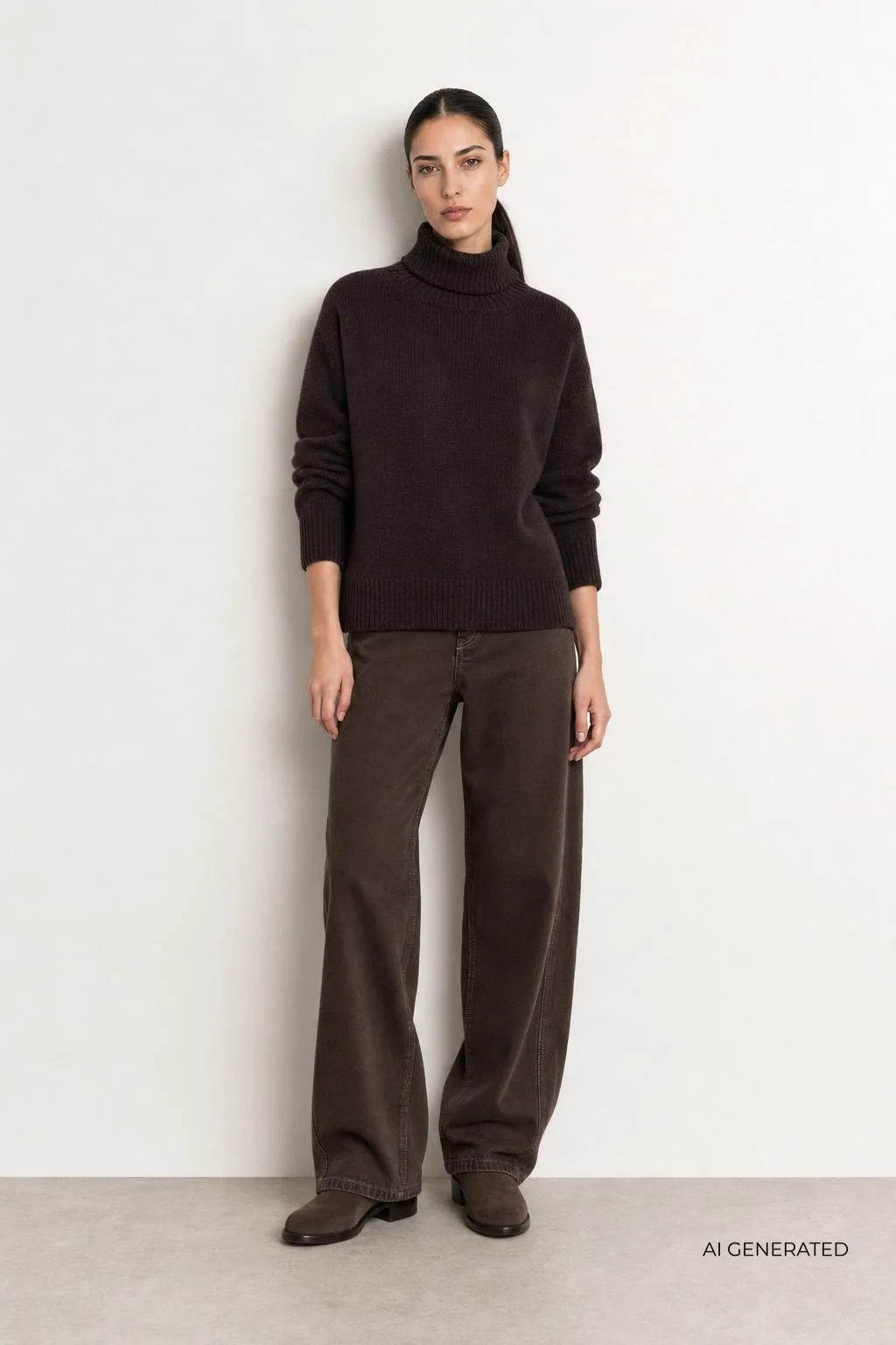 Levete Room Perle Roll Knit - Dark Brown