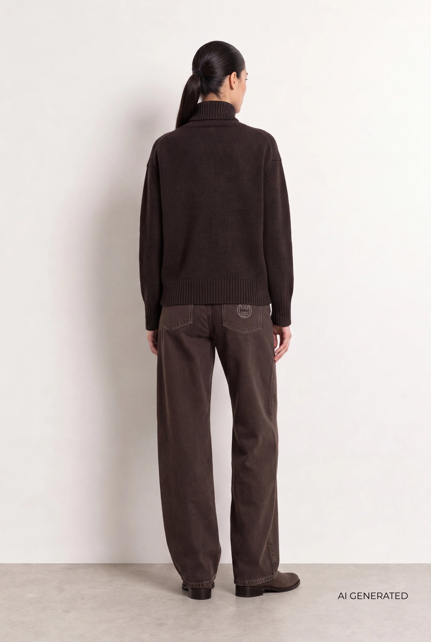 Levete Room Perle Roll Knit - Dark Brown