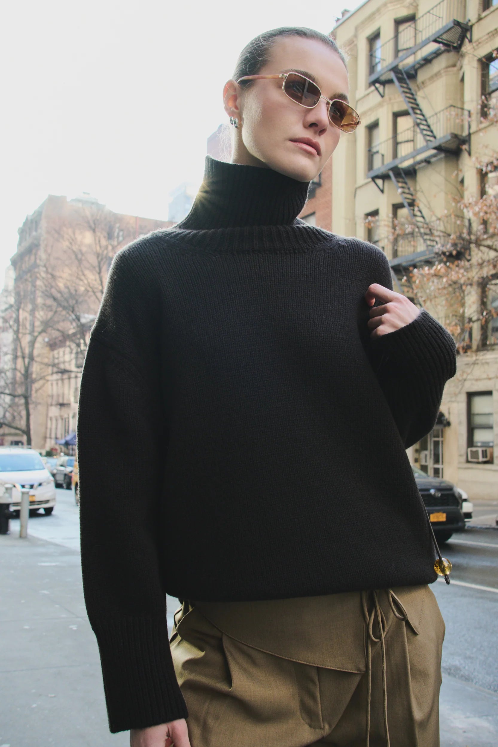 Levete Room Perle Roll Knit - Dark Brown