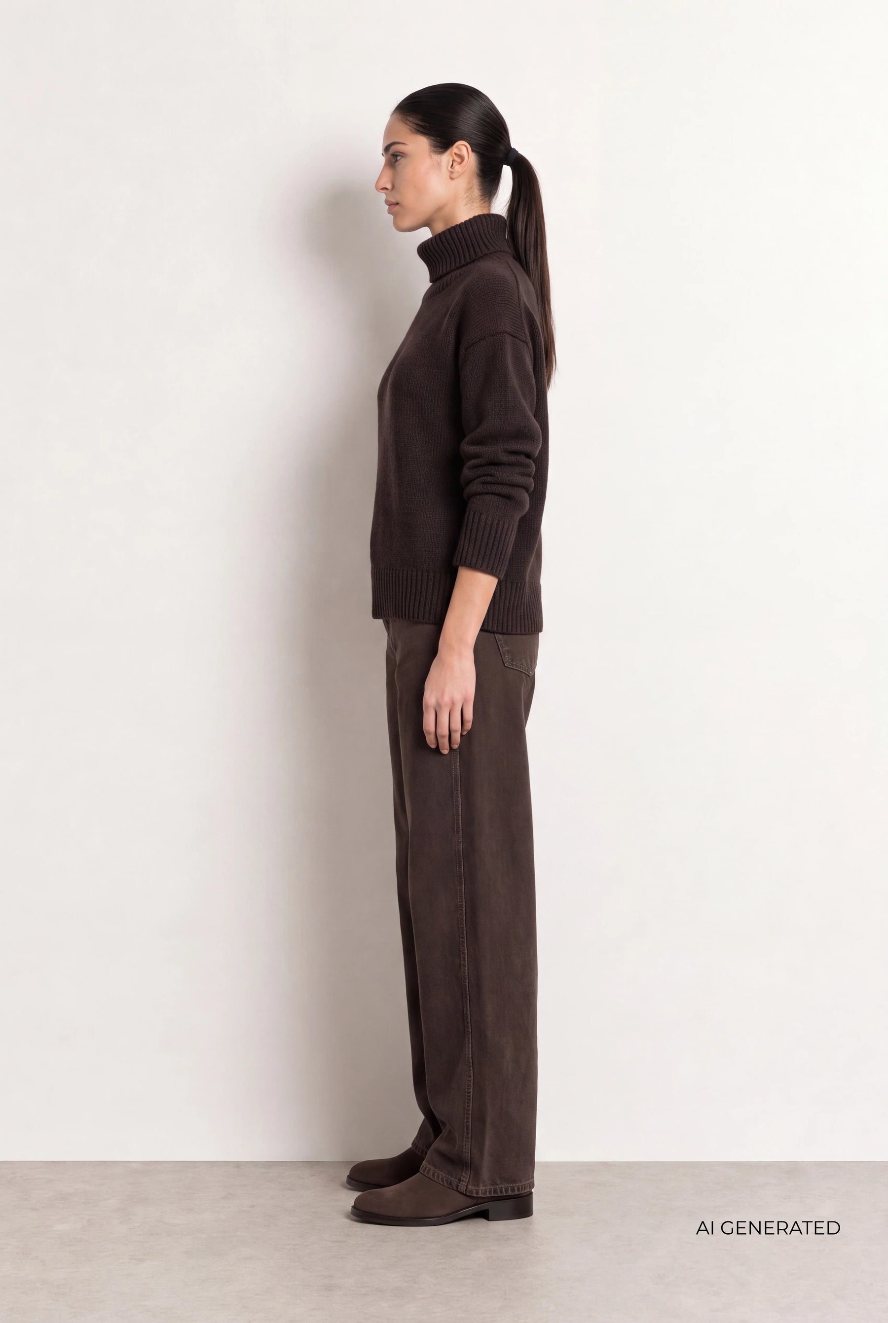 Levete Room Perle Roll Knit - Dark Brown
