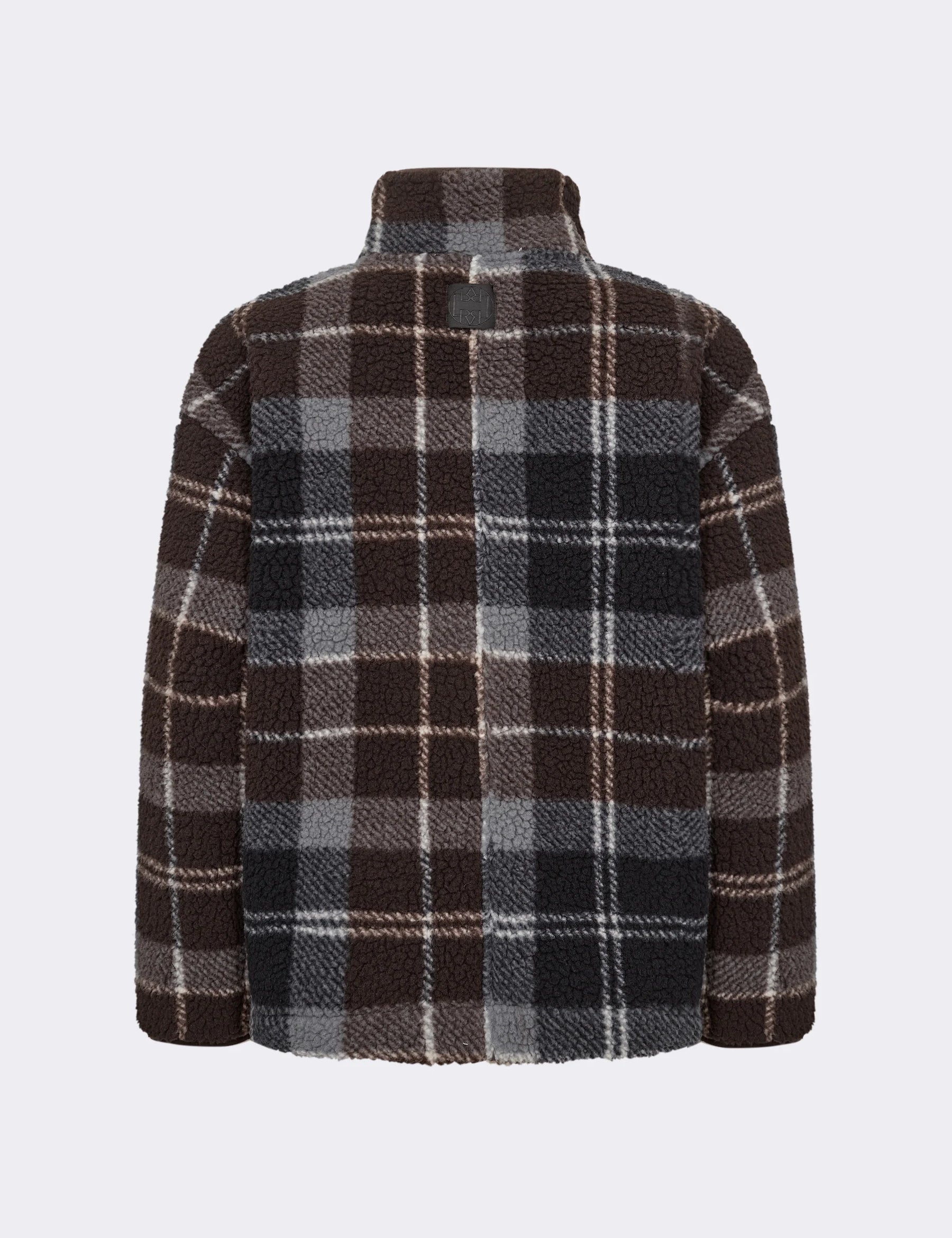 Levete Room Tass Check Fleece - Brown, Navy
