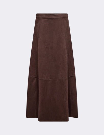 Levete Room Tila Faux Leather Skirt -Fudge