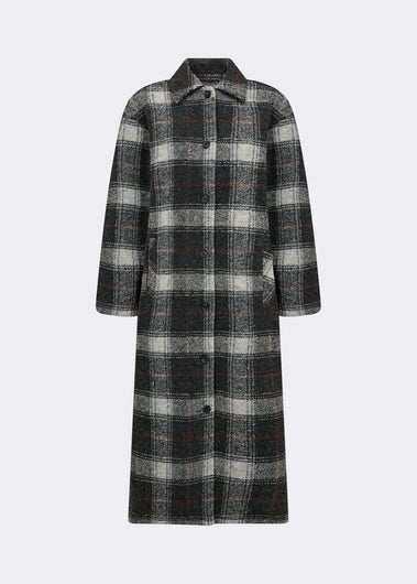 Levete Room Tom Check Coat - Grey