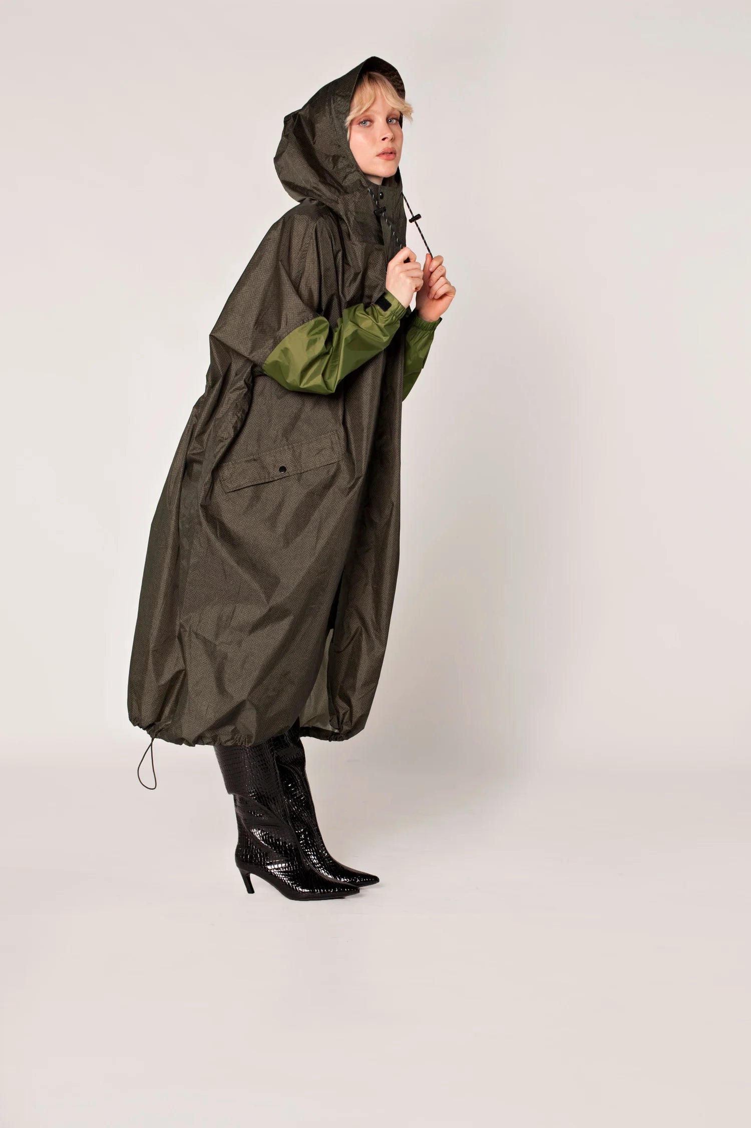 Rainkiss Raincoat in Herringbone
