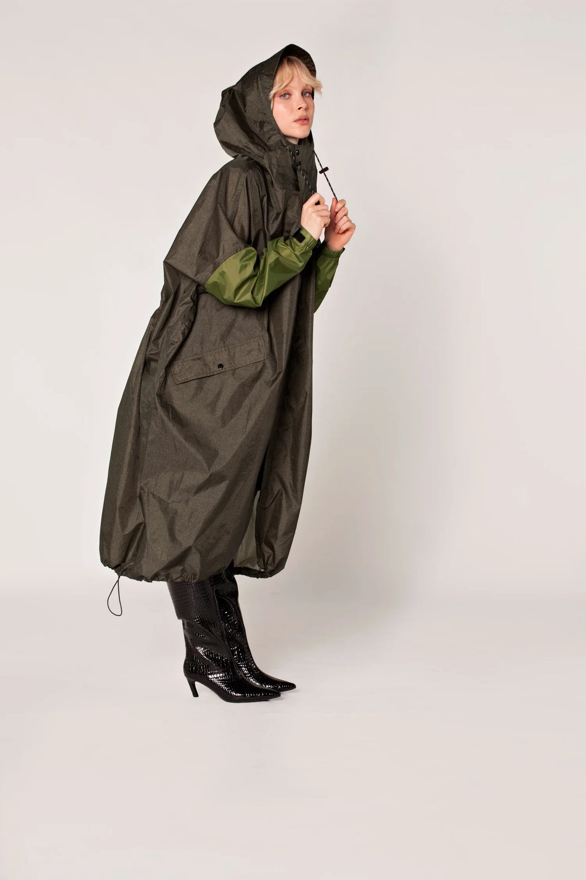 Rainkiss Raincoat in Herringbone