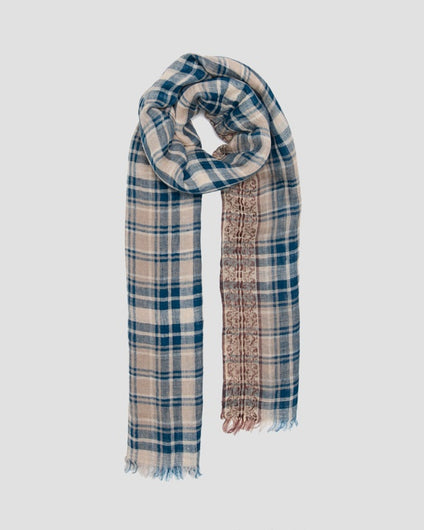 Lovat & Green Scarf in Sunlit Blue