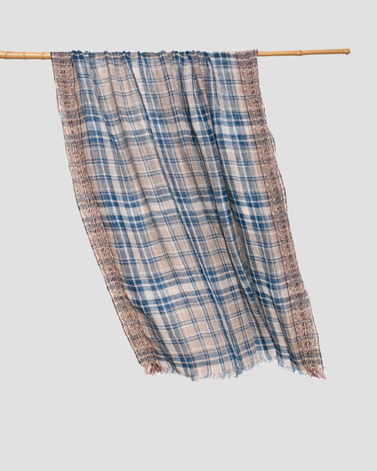 Lovat & Green Scarf in Sunlit Blue