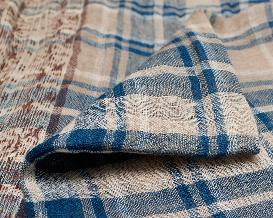 Lovat & Green Scarf in Sunlit Blue