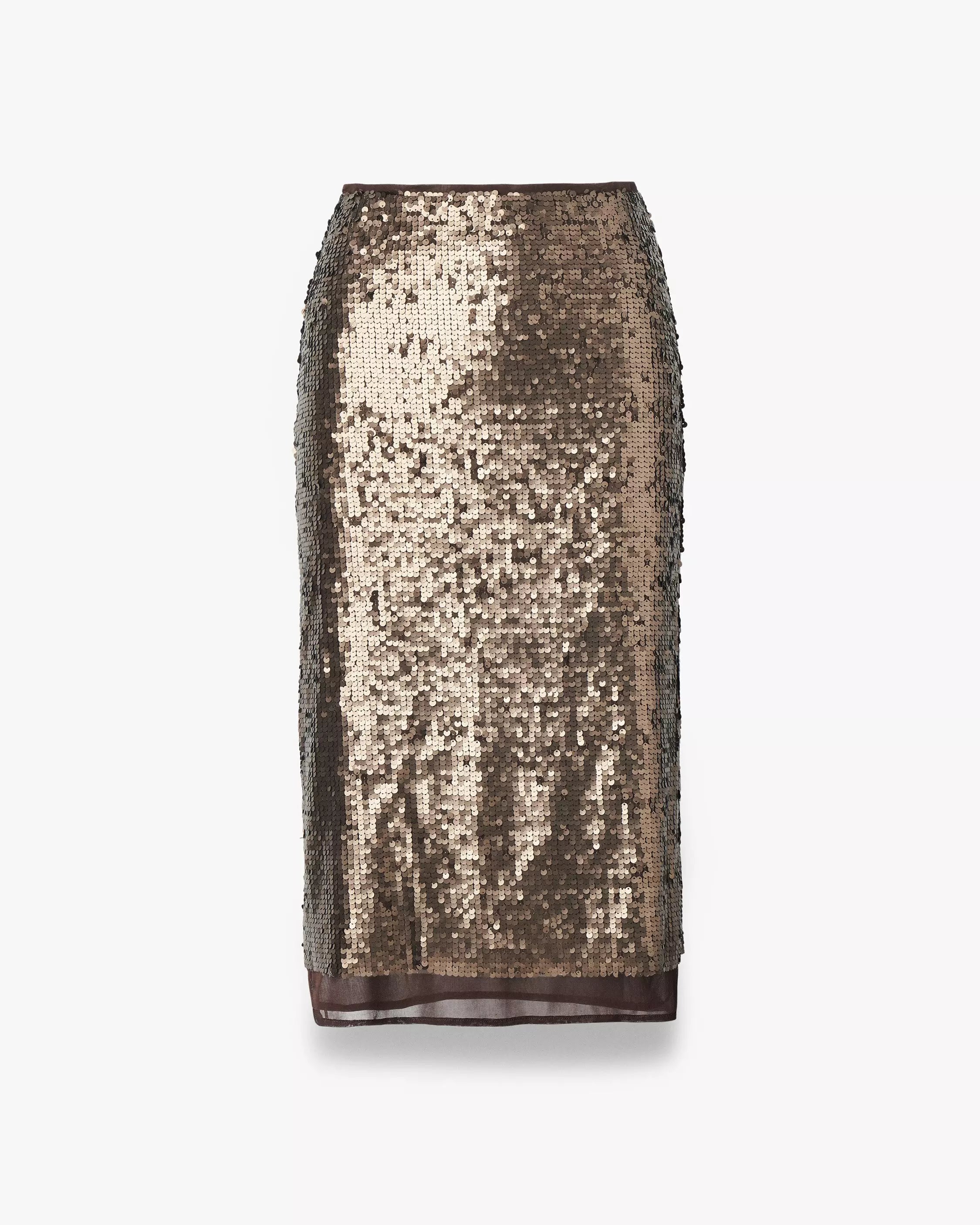 Rag & Bone Lucy Sequin Skirt in Coffee